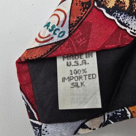 VTG Tabasco Gourmet Print Men's Silk Tie 4x58 - Picture 6 of 7
